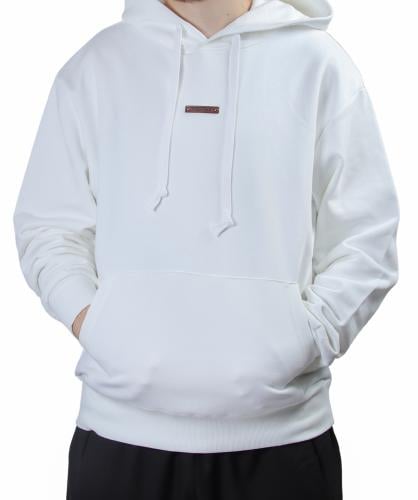 Oversized Terry French White Hoodie