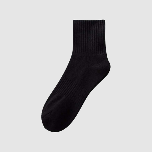 Cotton Long-Tube Black Socks