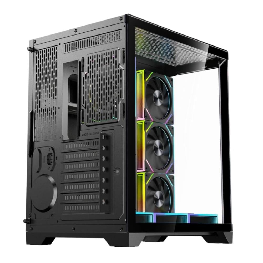 DOST60PLUS ARGB ATX Case Black كيس اسود مع ريموت تحكم 7 مراوح ARGB