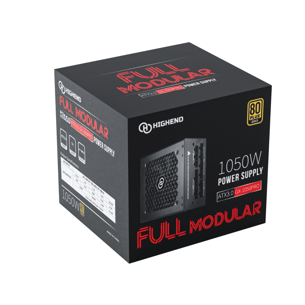 HighEnd GX-1050 Pro Gold 1050W PSU