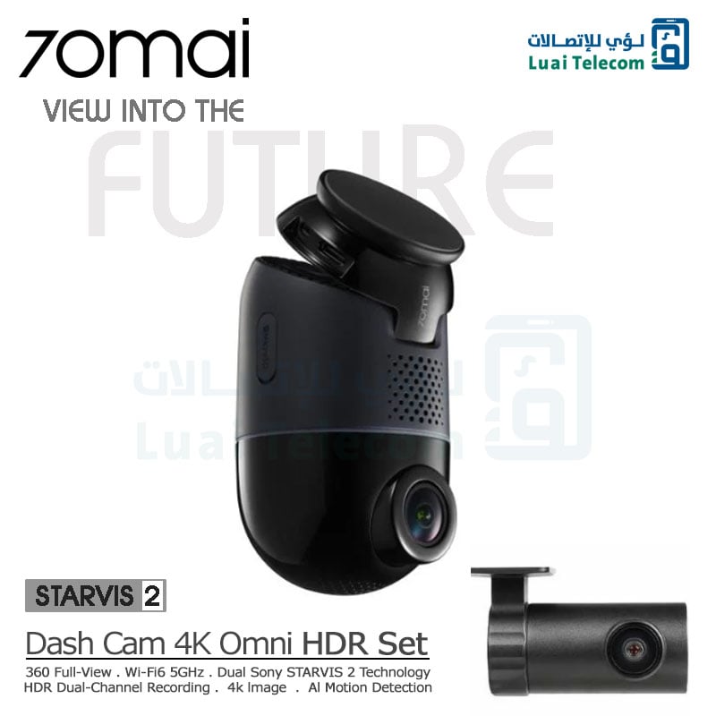 70mai - dash cam 360 degrees front and rear Omni X800 with 4K