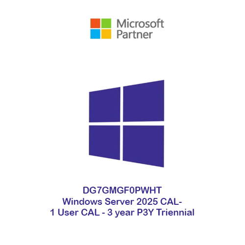 DG7GMGF0PWHT Windows Server 2025 CAL - 1 User CAL - 3 year P3Y Triennial
