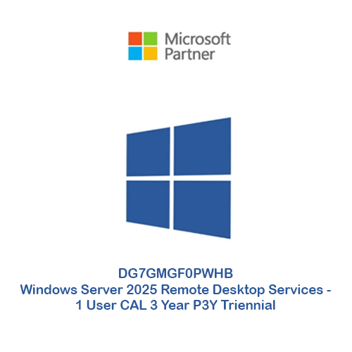 DG7GMGF0PWHB Windows Server 2025 Remote Desktop Services - 1 User CAL 3 Year P3Y Triennial
