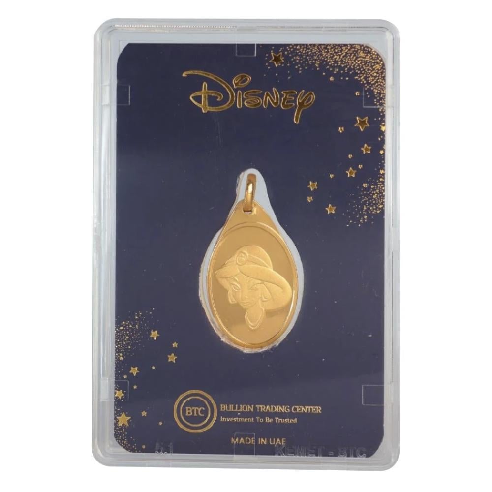 سبيكة الذهب الأميره ياسمين ديزني وزن 10.35 قرام عيار 24