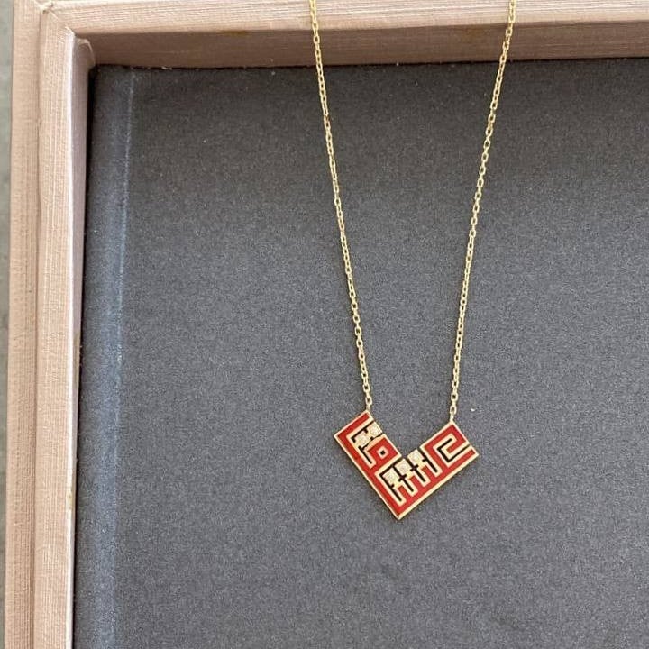Enamel Love Necklace