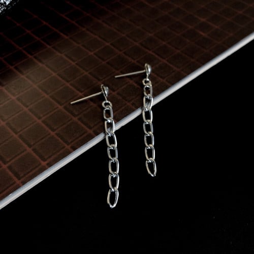 حلق السلسلة الفضية | The silver chain earrings