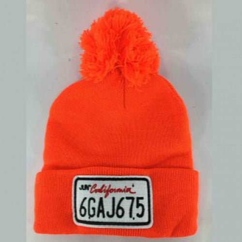 ايس كاب برتقالي بكوره (KK251118-9 Orange Beanie & Bobble Hat)
