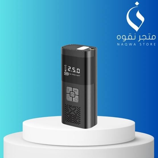منفاخ هواء متنقل قابل للشحن شاشة ديجيتال مع كشاف ليد DLC-2901 أسود