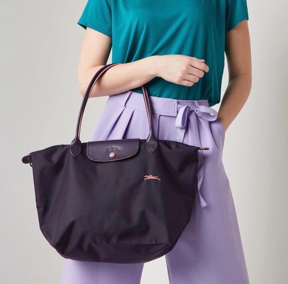 حقيبة بنفسجي longchamp القياس:(M)