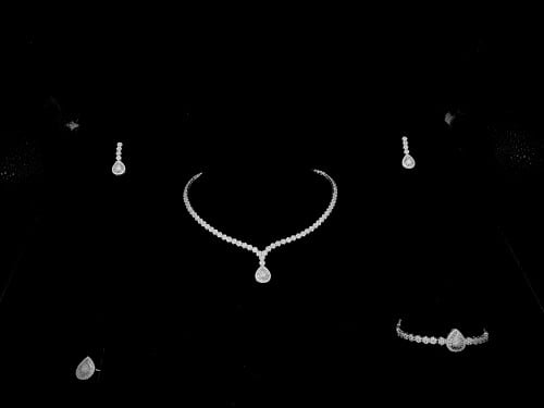 طقم زيركون مطلي O&A