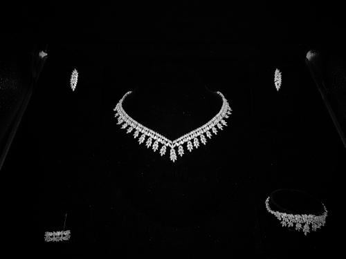 طقم زيركون مطلي O&A