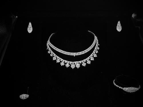 طقم زيركون مطلي O&A