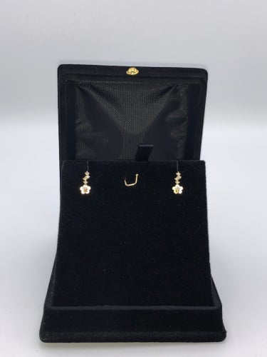 (Gold Earring) O&A حلق زيركون مطلي ذهبي