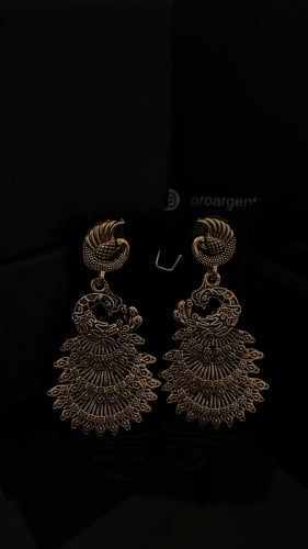 (Earring) O&A حلق مقمش مطلي