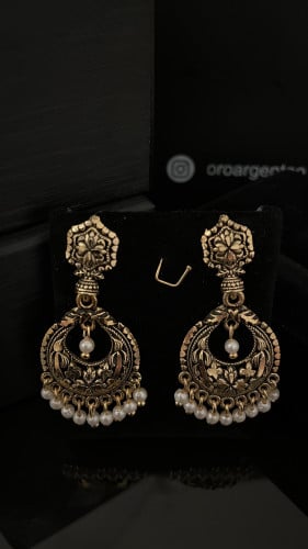 (Earring) O&A حلق مقمش مطلي