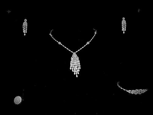 طقم زيركون مطلي O&A