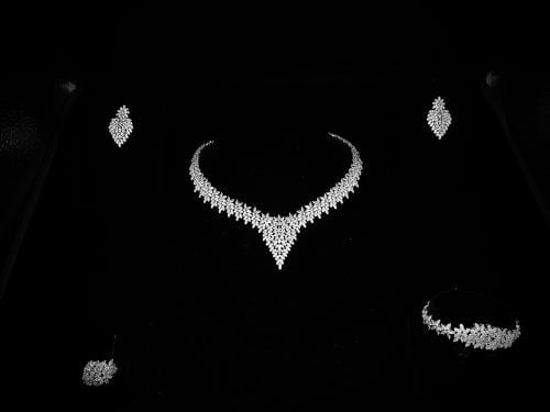 طقم زيركون مطلي O&A