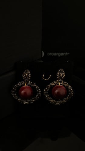 (Earring) O&A حلق مقمش مطلي