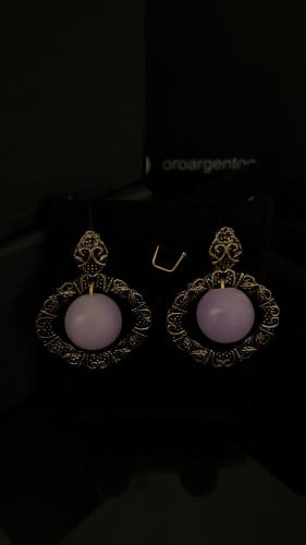 (Earring) O&A حلق مقمش مطلي