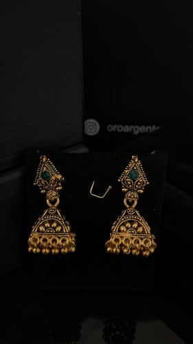 (Earring) O&A حلق مقمش مطلي