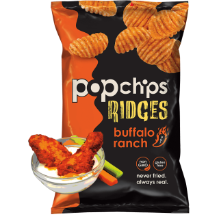 بوب شيبس بافلو رانش Popchips Potato Chips buffalo...