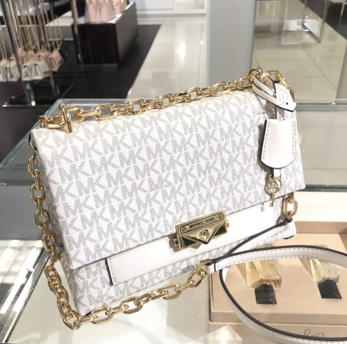 MICHAEL KORS Cece Light Cream Multi Leather Medium...