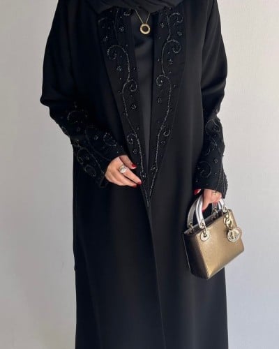 القماش كريب ملكي +طرحة