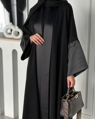 القماش كريب +تفته مع طرحة