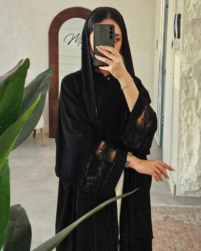 القماش كريب ملكي +طرحة