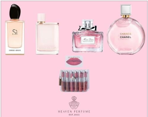 بكج الأنوثه 4عطور + ميني روج