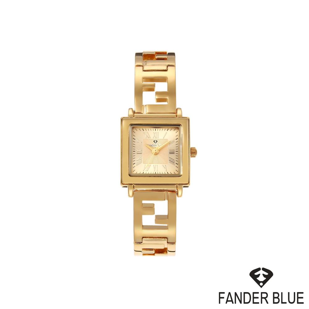 ساعة فندربلو نسائي بسير الستيل ذهبي ميناء ذهبي