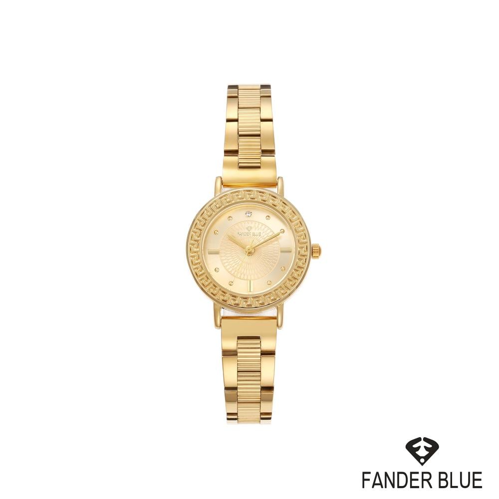 ساعة فندربلو نسائي بسير الستيل ذهبي  ميناء ذهبي
