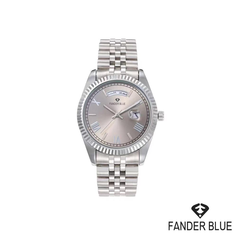 ساعة فندربلو رجالي بسير الستيل ميناء رصاصي