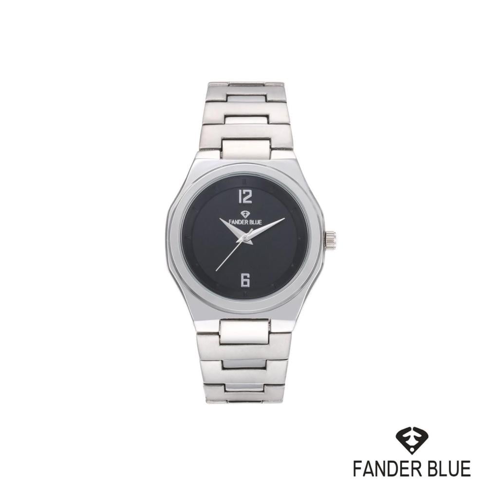ساعة فندربلو رجالي بسير الستيل ميناء اسود