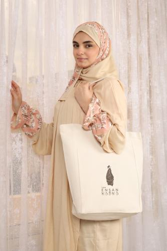 شرشف الصلاة بيج و وردي