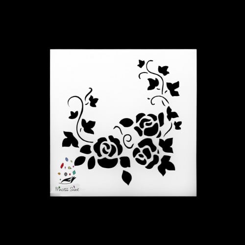 274 - ورق استنسل زخرفة ورد 13سم * 13سم