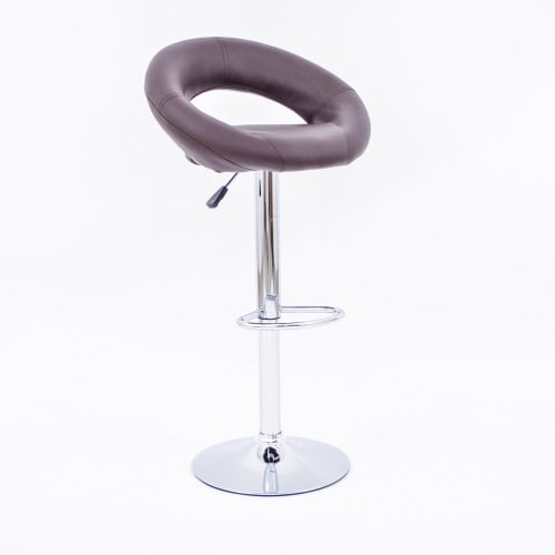 كرسي بار جلد بني من كاما C-B05ABROWN-1