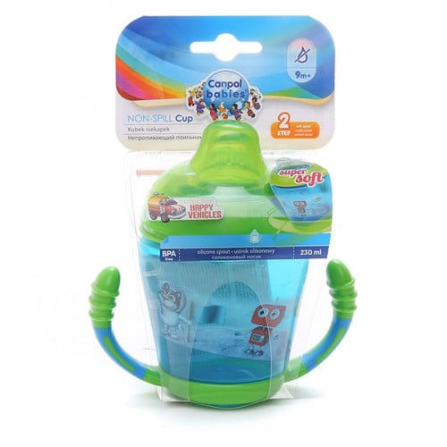 Canpol babies Non-spill Cup Soft Silicon Spout 230ml TOYS blue