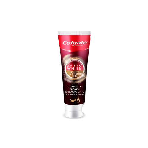 Colgate Optic White For Coffee Tea And Tobaco Users Whitening Toothpaste 75  Ml - صيدلية آي براند