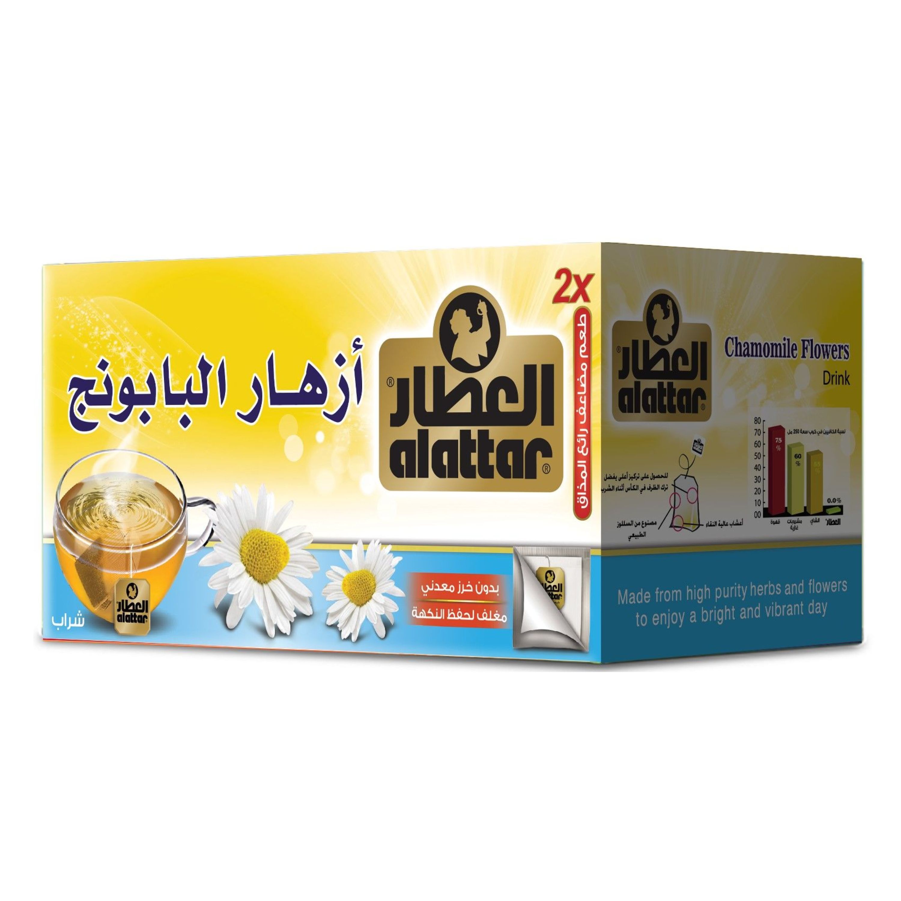 العطار أزهار البابونج 20 ظرف + 20 % مجانا