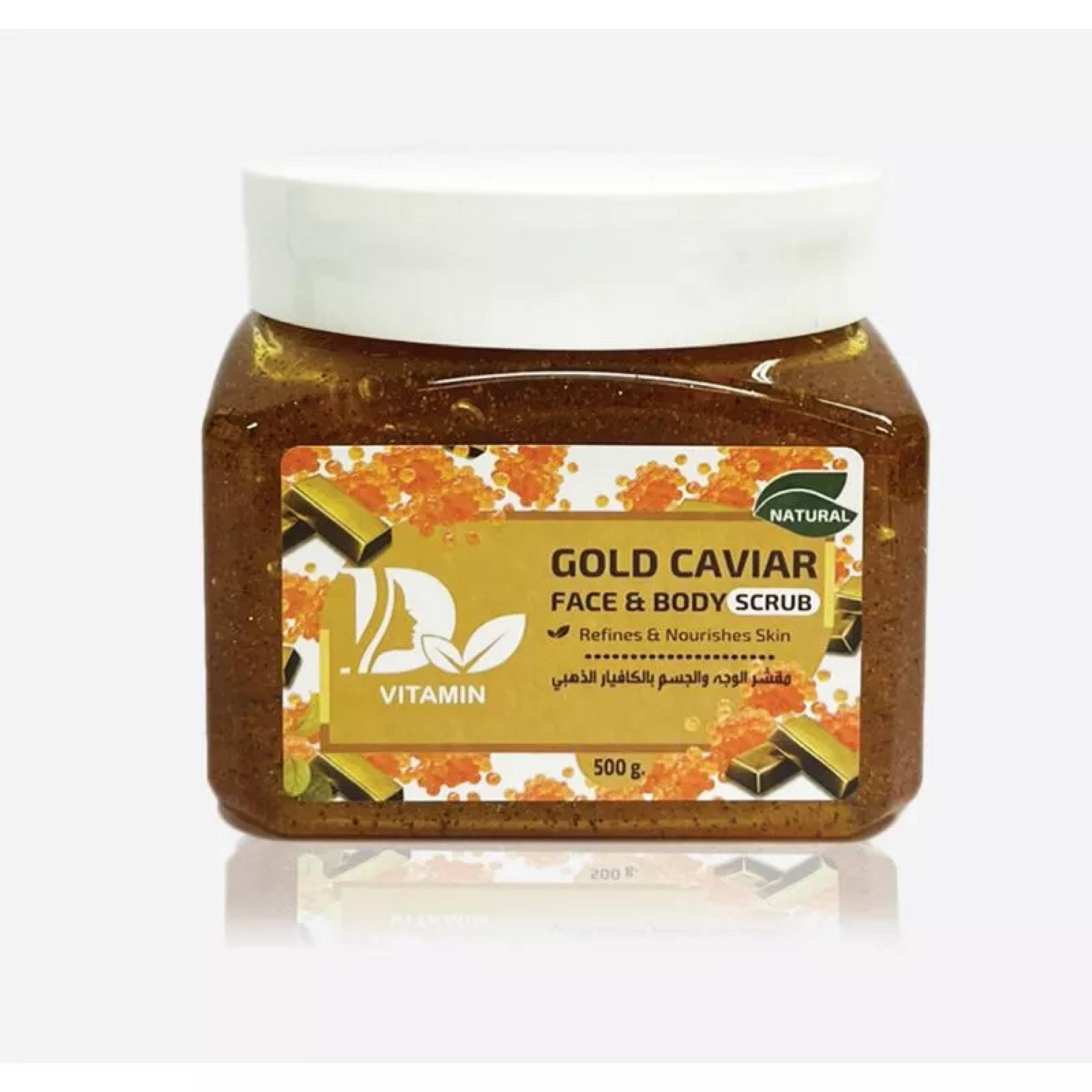 Vitamin Gold Caviar Face And Body Scrub 500 Gm