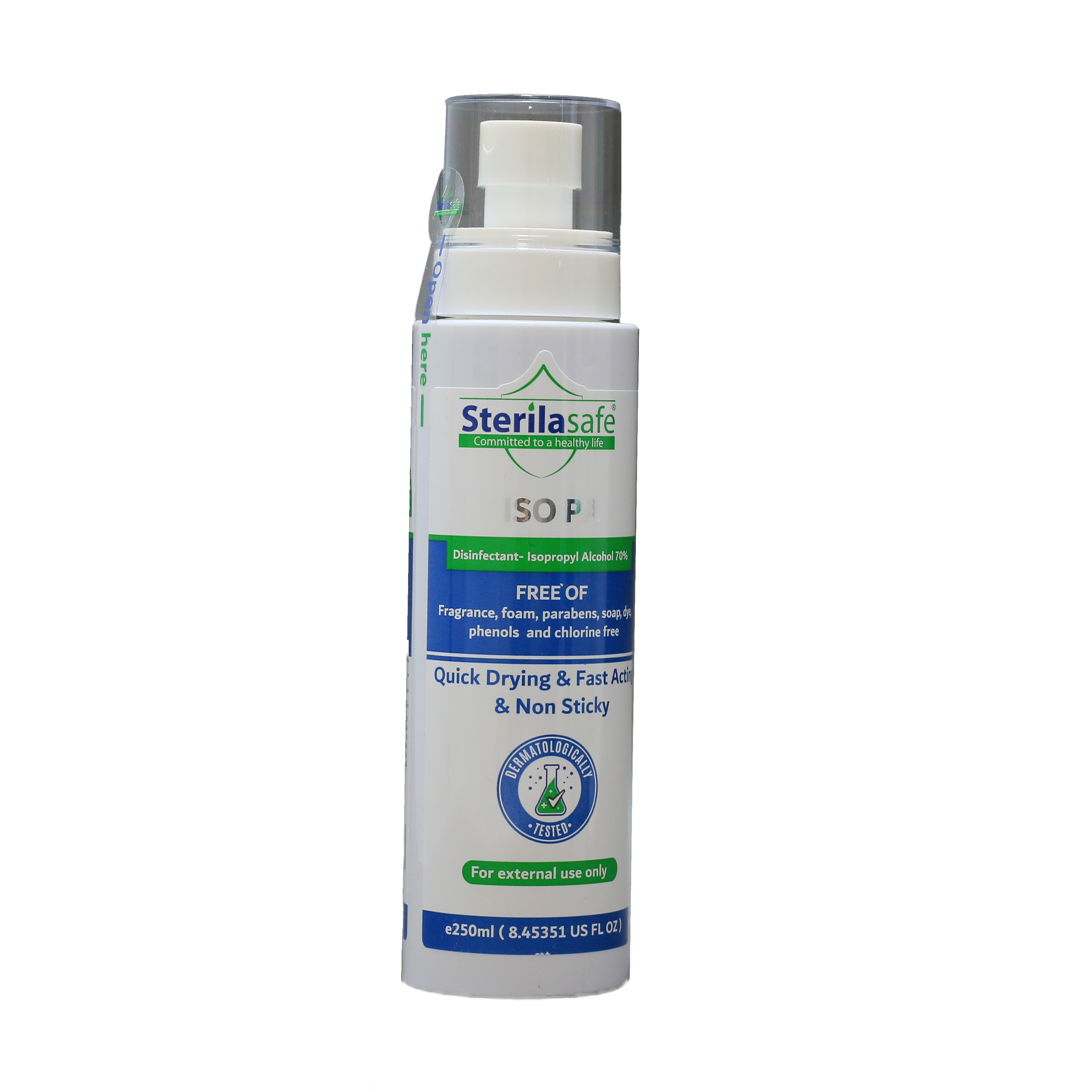 Sterilasafe Disinfectant Isopropyl 70% Alcohol 250 Ml