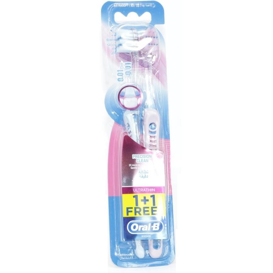 Oral B Toothbrush Ultrathin Precision Clean Extra Soft (1+1)