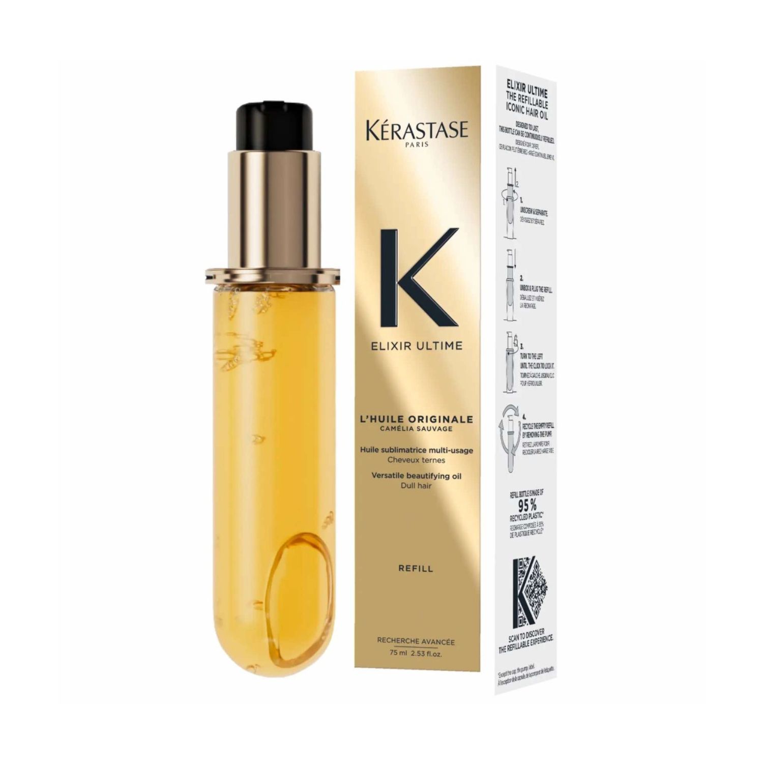 Kerastas Elixir Ultim Original Refill Hair Oil, 75 Ml