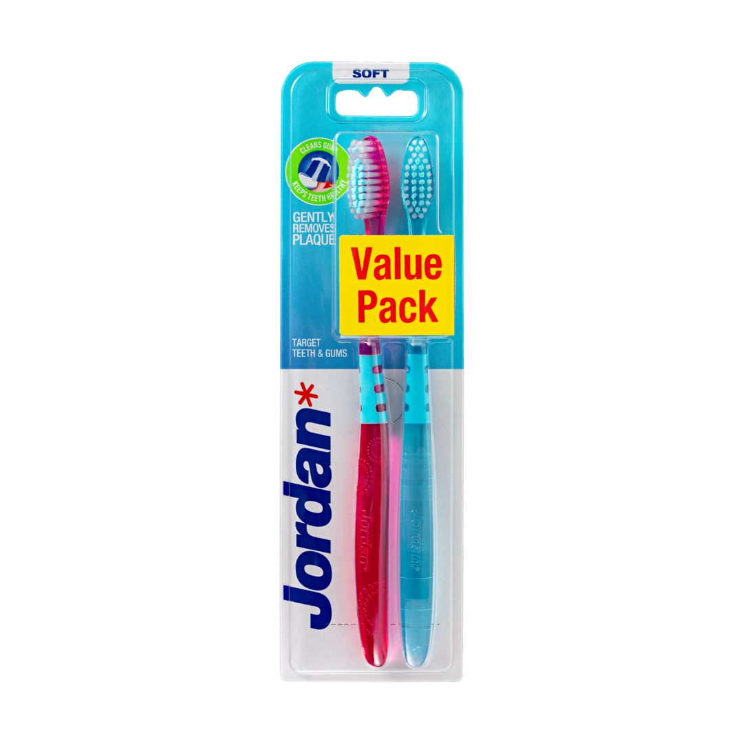 Jordan Target Teeth And Gum Soft Toothbrush Value Back 2 Pieces