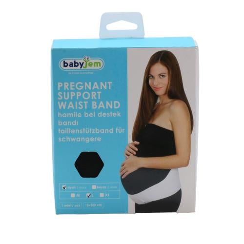 L بيبي جيم حزام خصر لدعم الحمل لون اسود
