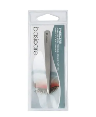 Basicare Tweezer Satin 9Cm - Flat Tip 1180