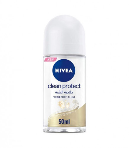 Nivea Clean Protect 48H With Pure Alum Anti Perspirant Roll On 50 Ml