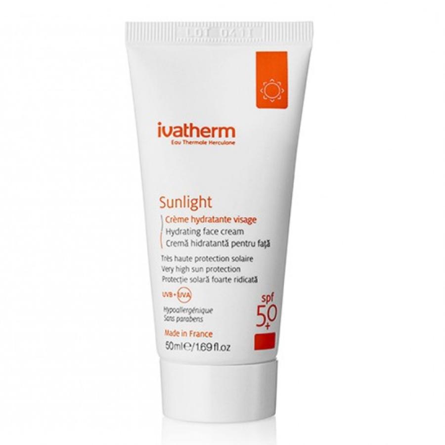 إيفا ثيرم صن لايت كريم واقي للشمس SPF 50 ومرطب للوجه 50 مل