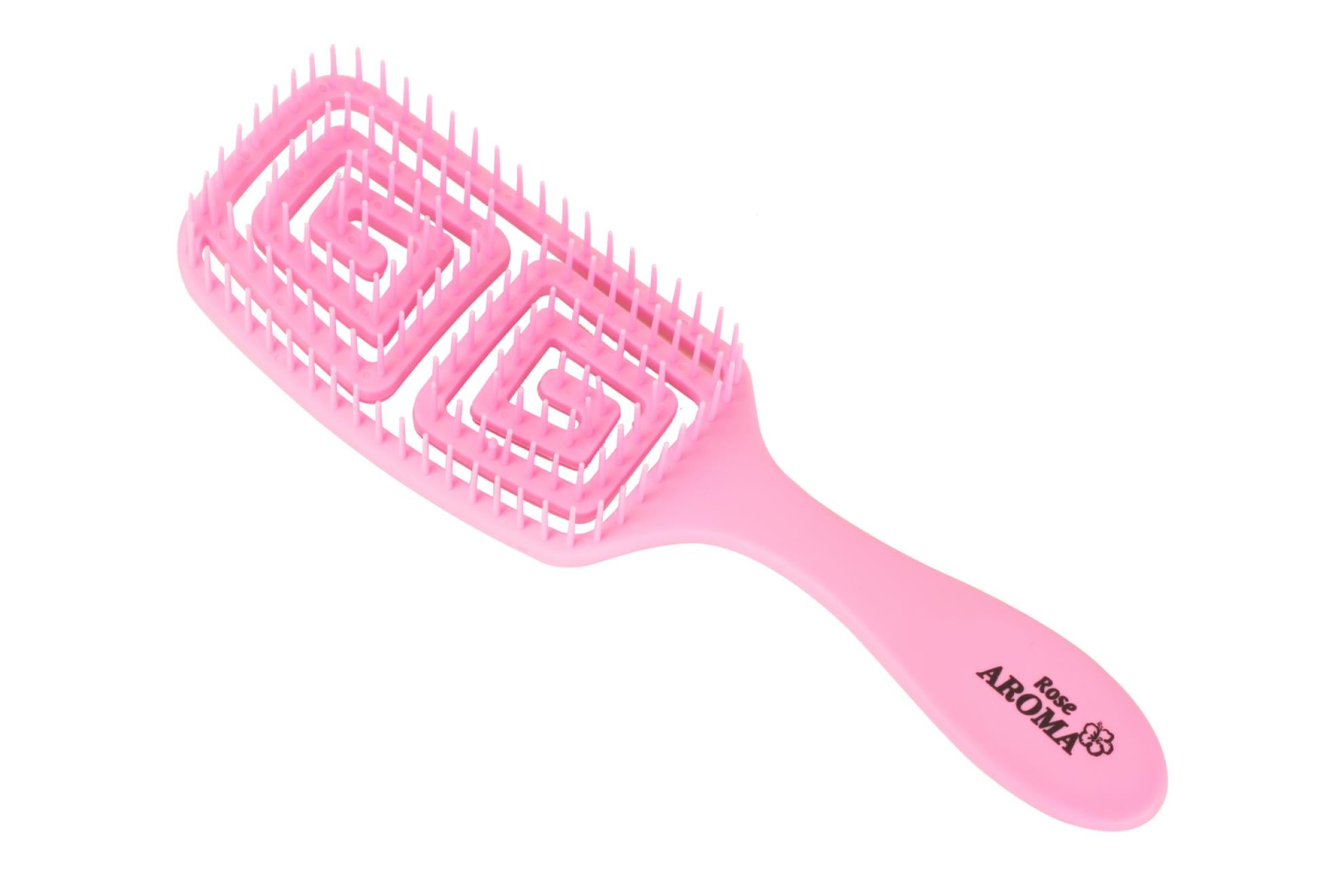 Rose Aroma Detangling Multiple Scents Soft Hairbrush 4740